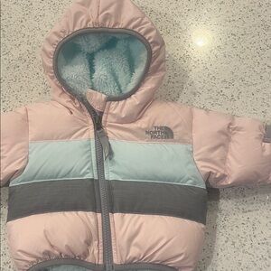The North Face Kids Puffer Jacket - Pink and Gray